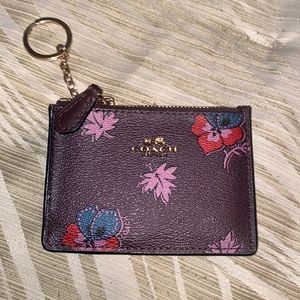 Coach card coin keychain